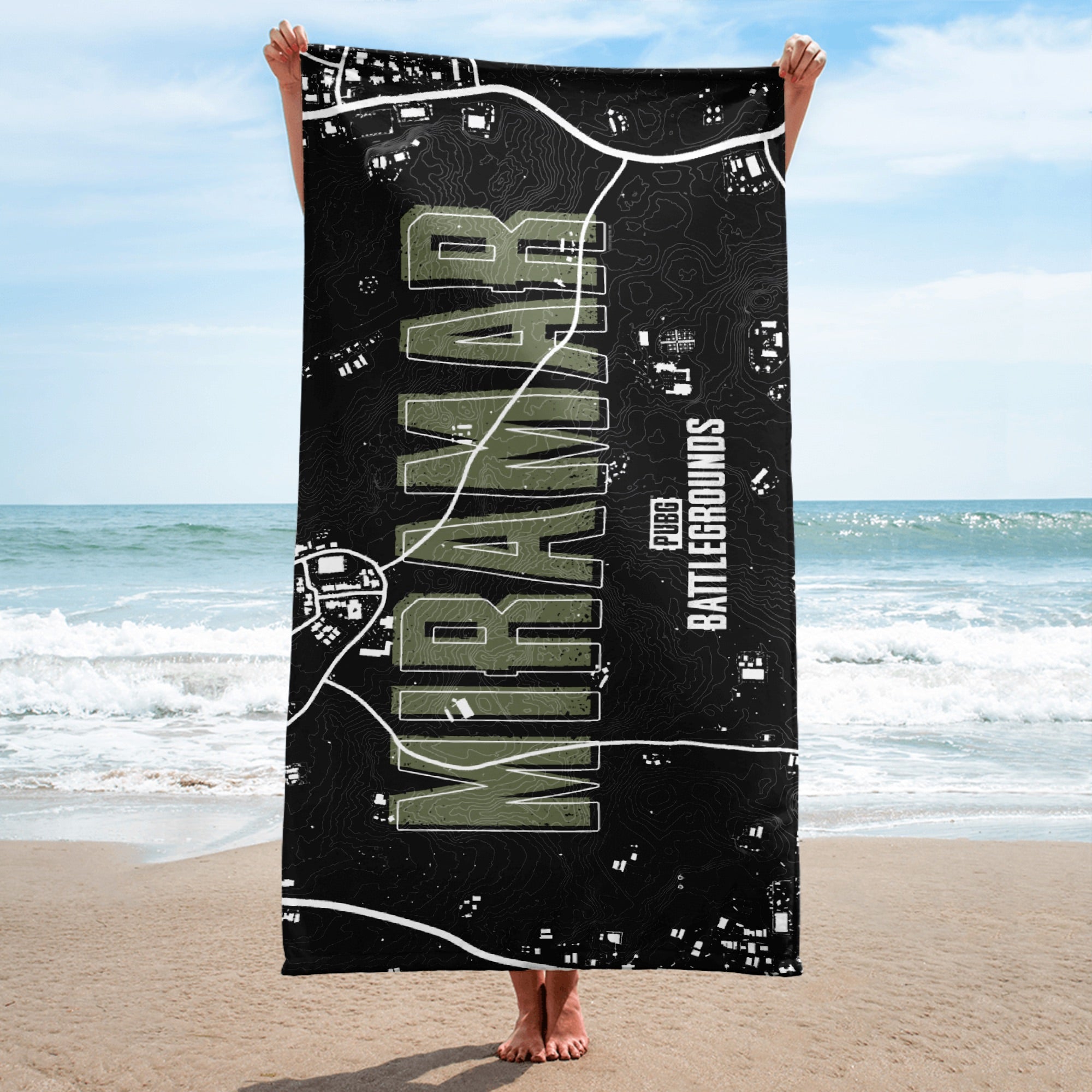 Miramar Map Beach Towel