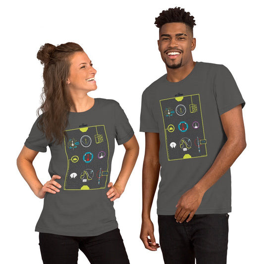 Vikendi Space Sketch Multicolor T-Shirt-3